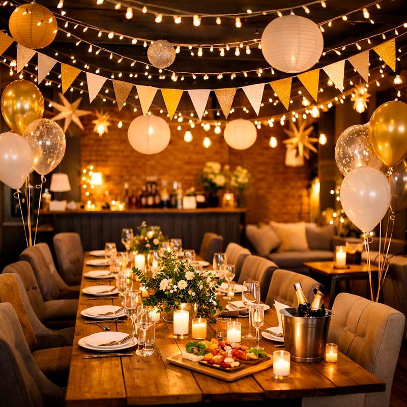 Alquiler de locales para celebraciones en Madrid en espacio privado decorado para evento